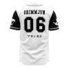 Arrancars Grimmjow Bleach AOP Baseball Jersey AOP Baseball Jersey BACK Mockup - Anime Jersey Store