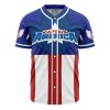 Captain America Marvel AOP Baseball Jersey FRONT Mockup 1 - Anime Jersey Store