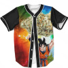 DBZ Goku Spirit Bomb Ganja Weed Colorful Awesome Baseball Jersey 1 - Anime Jersey Store