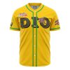 Dio JBA AOP Baseball Jersey FRONT Mockup - Anime Jersey Store