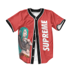 Dragon Ball Z Bulma Art Supreme Red Baseball Jersey 4 - Anime Jersey Store