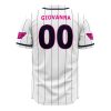 Giorno Giovanna Golden Wind JBA AOP Baseball Jersey BACK Mockup - Anime Jersey Store