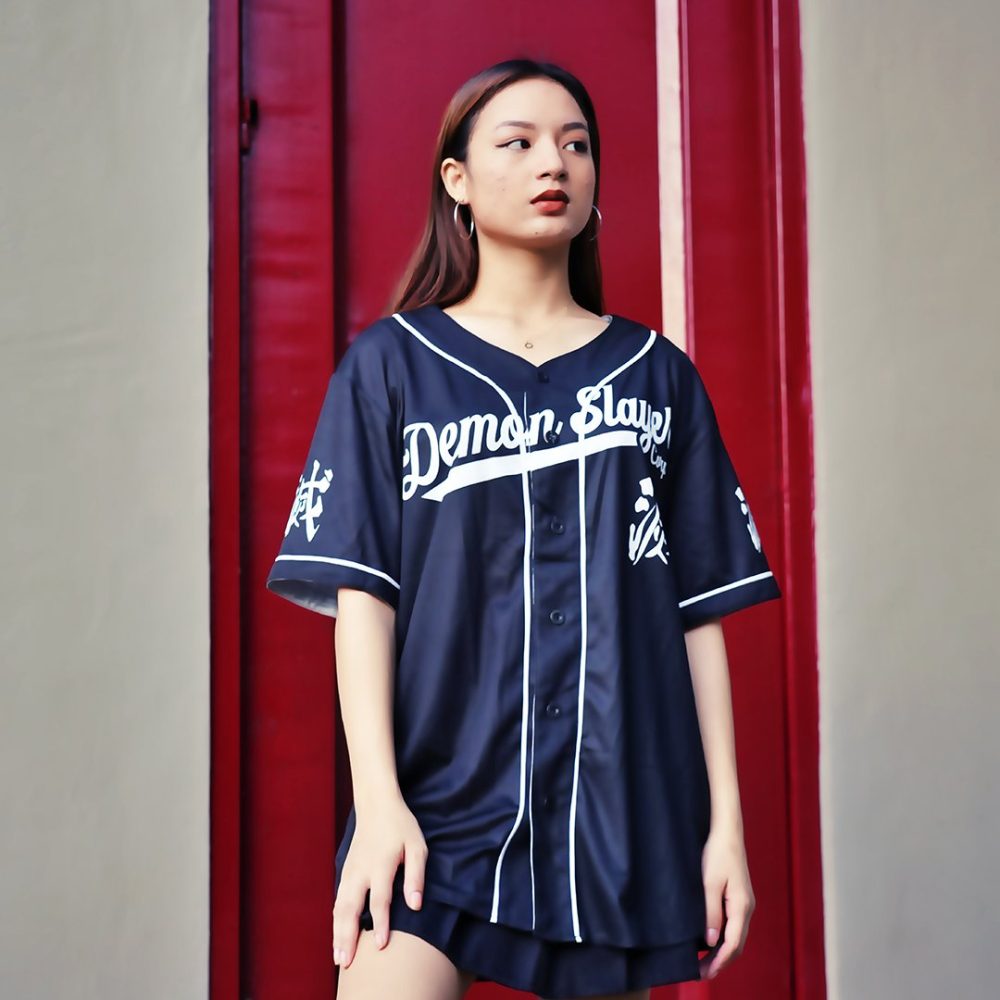 Kamado Demon Slayer Corps Baseball Jersey Front 3 - Anime Jersey Store