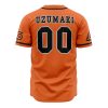 Konoha Uzumaki Naruto AOP Baseball Jersey BACK Mockup - Anime Jersey Store