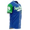 Luigi SMB AOP Baseball Jersey SIDE Mockup - Anime Jersey Store