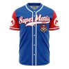 Mario SMB AOP Baseball Jersey FRONT Mockup - Anime Jersey Store