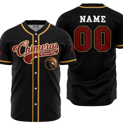 Personalized Central City Chimeras AOP Baseball Jersey MAIN Mockup - Anime Jersey Store