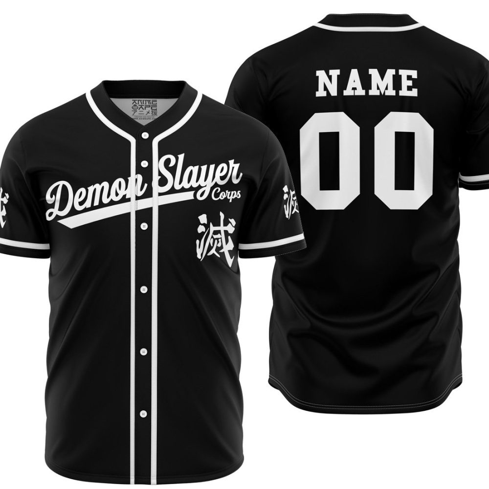 Personalized Demon Slayer Corps Baseball Jersey Main Image - Anime Jersey Store