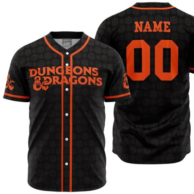 Personalized Dungeons Dragons AOP Baseball Jersey MAIN Mockup - Anime Jersey Store