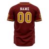 Personalized Gryffindor HP AOP Baseball Jersey BACK Mockup - Anime Jersey Store