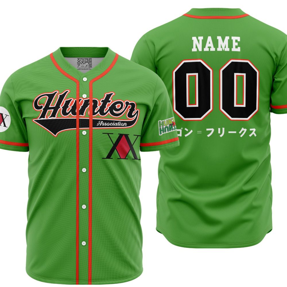 Personalized Hunter Association Gon HXH AOP Baseball Jersey MAIN Mockup - Anime Jersey Store