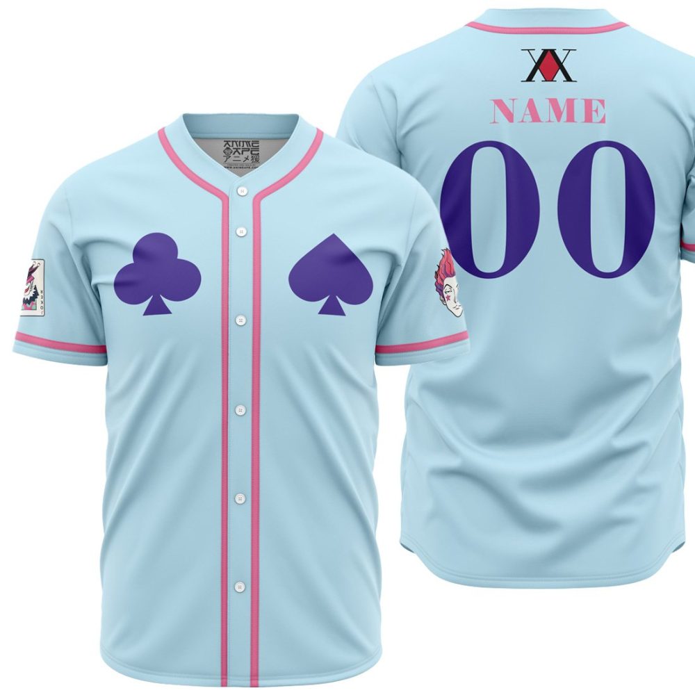 Personalized Hypnotic Eye Hisoka HXH AOP Baseball Jersey MAIN Mockup - Anime Jersey Store