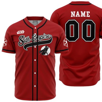 Personalized Sith Vader SW AOP Baseball Jersey MAIN Mockup - Anime Jersey Store