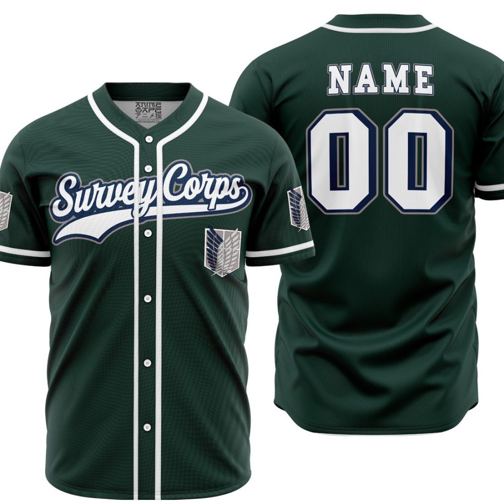 Personalized Survey Corps AOA AOP Baseball Jersey MAIN Mockup 1 - Anime Jersey Store