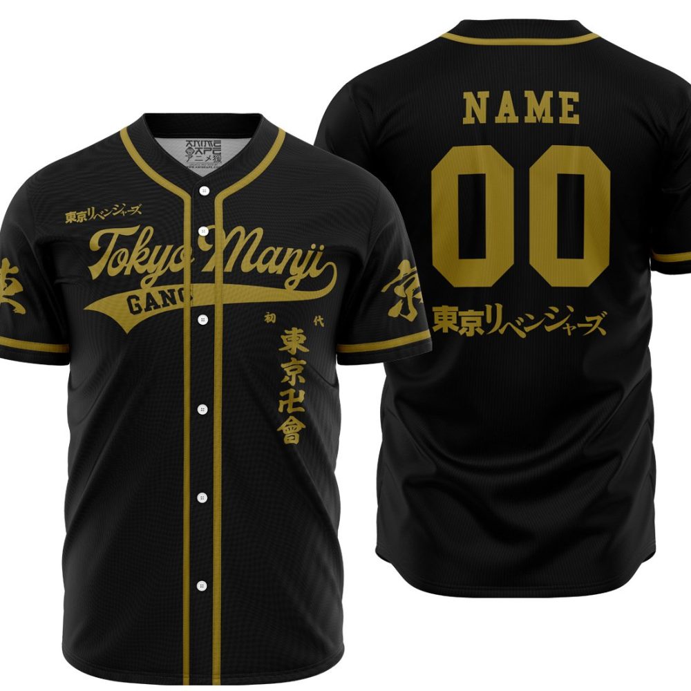 Personalized Tokyo Manji Gang Mikey TR AOP Baseball Jersey MAIN Mockup - Anime Jersey Store