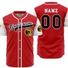 Personalized Tyrannosauruses Red PR AOP Baseball Jersey MAIN Mockup - Anime Jersey Store