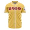 Power Saitama One Punch Man AOP Baseball Jersey FRONT Mockup - Anime Jersey Store