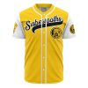 Sabertooths Yellow PR AOP Baseball Jersey AOP Baseball Jersey FRONT Mockup - Anime Jersey Store