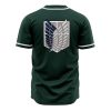 Scouting Regiment Attack on Titan AOP Baseball Jersey BACK Mockup - Anime Jersey Store