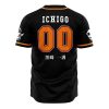 Soul Reaper Ichigo Bleach AOP Baseball Jersey AOP Baseball Jersey BACK Mockup - Anime Jersey Store