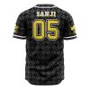 Straw Hats Sanji One Piece AOP Baseball Jersey BACK Mockup - Anime Jersey Store