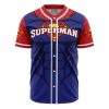 Superman DC Comics AOP Baseball Jersey FRONT Mockup - Anime Jersey Store