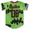 Team Junikizuki Gyutaro Demon Slayer MLB Shirt Mockup 2 - Anime Jersey Store