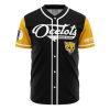 Whore Island Ocelots V3 Archer AOP Baseball Jersey AOP Baseball Jersey FRONT Mockup - Anime Jersey Store