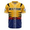 Wolverine Marvel AOP Baseball Jersey FRONT Mockup 1 - Anime Jersey Store