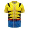 Wolverine Marvel AOP Baseball Jersey FRONT Mockup - Anime Jersey Store