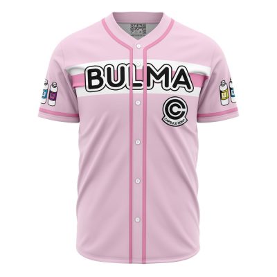 Bulma Pink DBZ AOP Baseball Jersey AOP Baseball Jersey FRONT Mockup - Anime Jersey Store