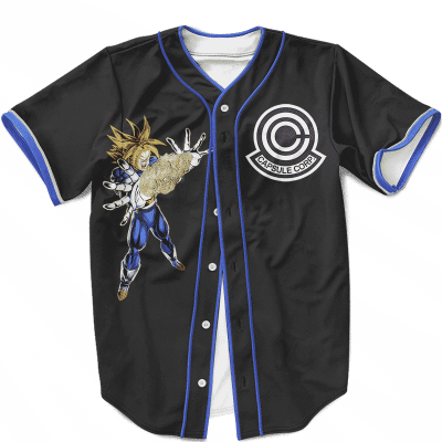 Future Trunks Blasting You With A Nug Capsule Corp Stylish Baseball Jersey 1 - Anime Jersey Store